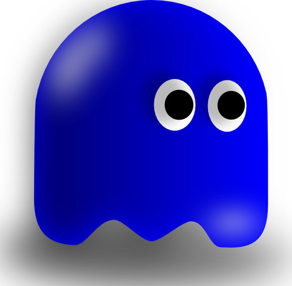 Pac-Man Ghost Blue by dferriman on DeviantArt