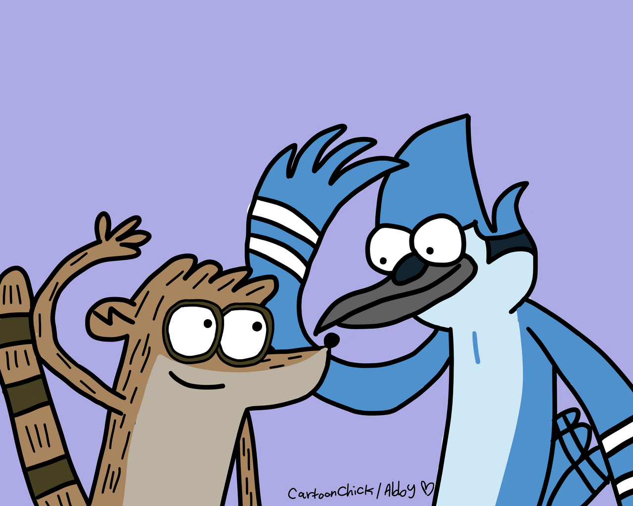Mordecai and Rigby by CartoonChick927 on DeviantArt