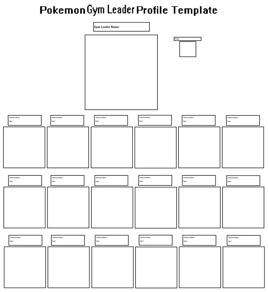 Pokemon Gym Leader Profile Template by NeoduelGX on DeviantArt