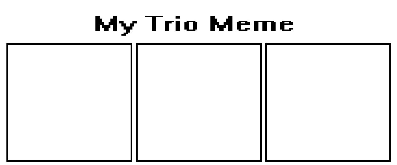 trio meme template