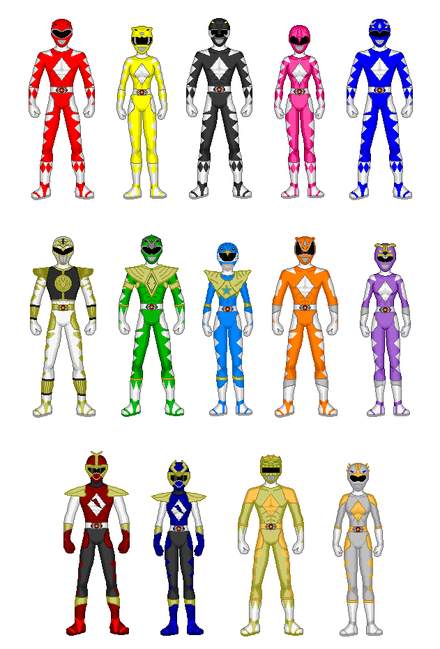 MMPR Suits by NeoduelGX on DeviantArt