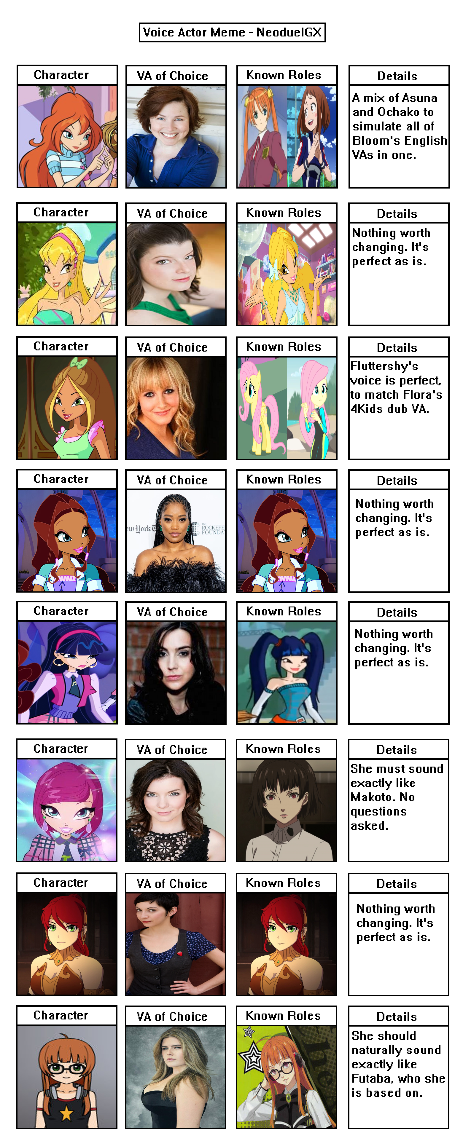Winx Club Crossover Style Voice Cast 1 by NeoduelGX on DeviantArt