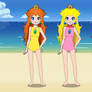 Peach, Sunfloranne and Tabitha Gagged on the Beach