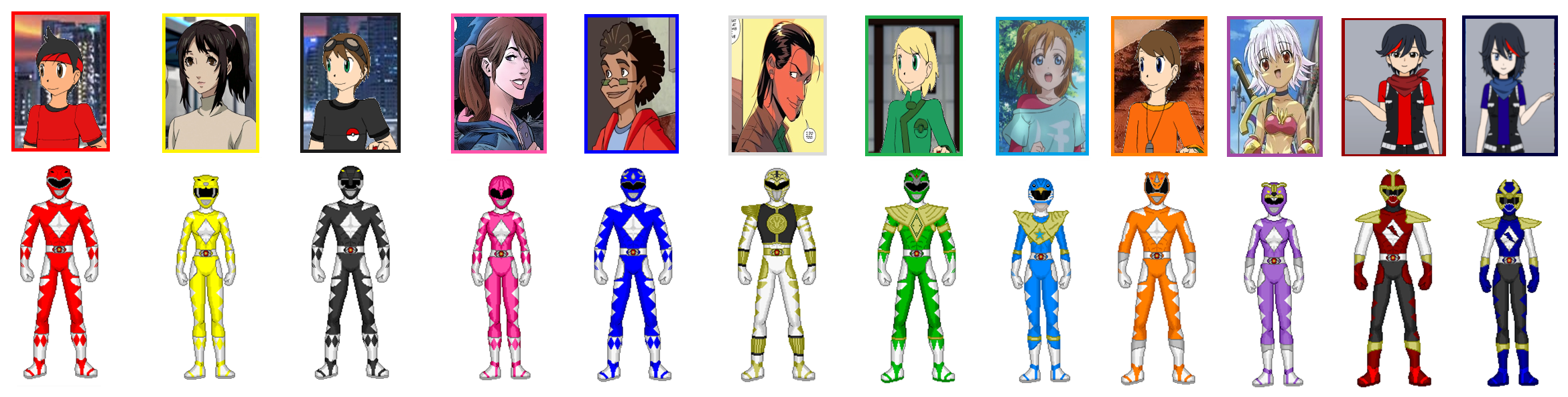 MMPR First 10 + Thunder Rangers by NeoduelGX on DeviantArt