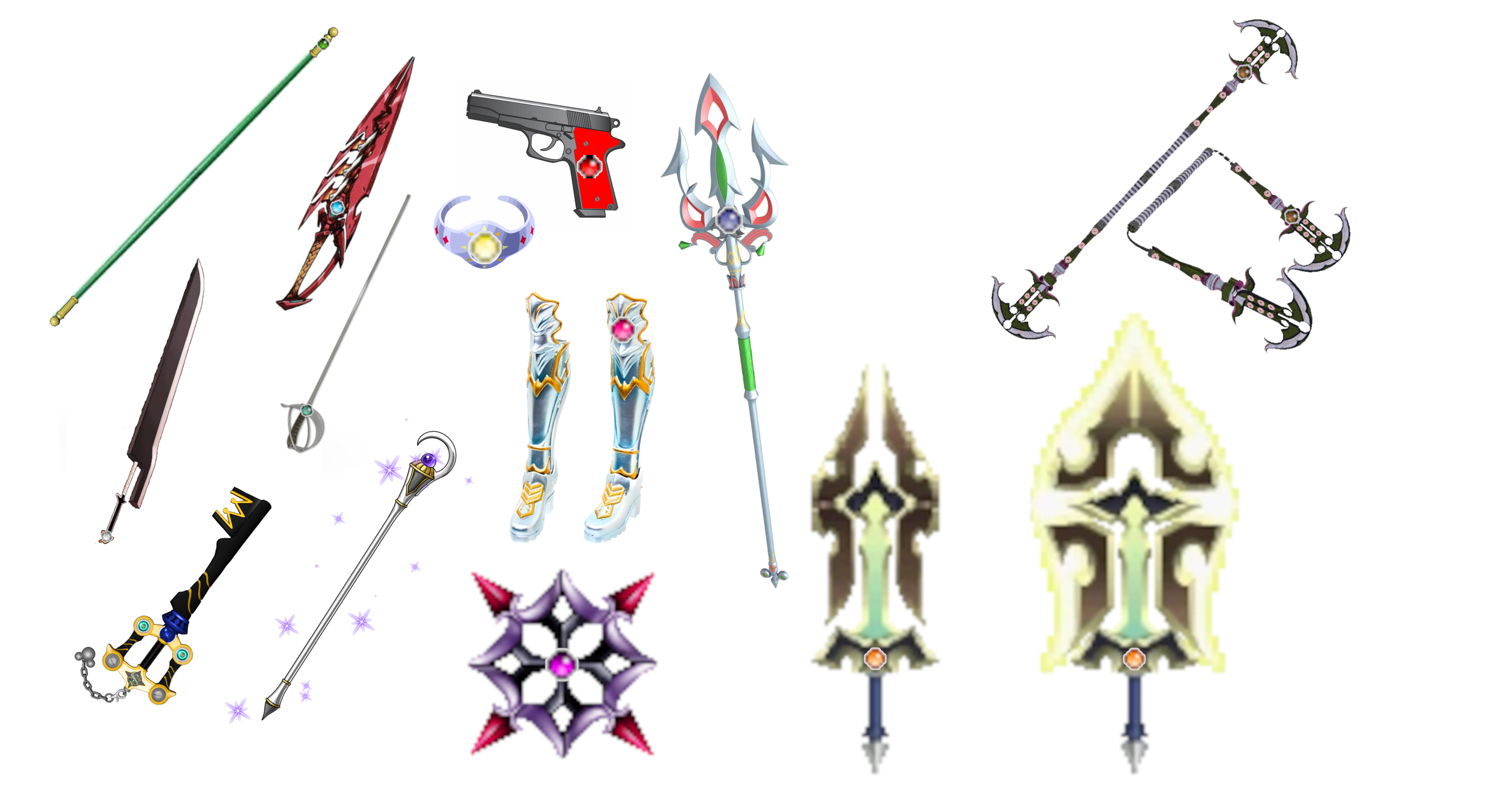 Keyblade Set #2 by BurningTiger9000 on DeviantArt