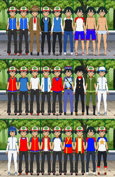 Ash Ketchum in Pokemon Prism reboot - Kisekae ver