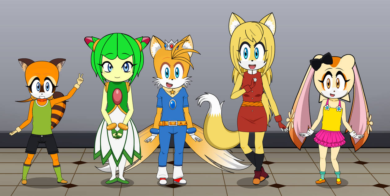 Tails She Tails and his Girls by NeoduelGX on DeviantArt