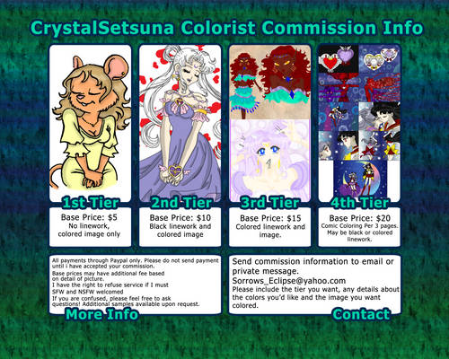 Colorist Commission Prices