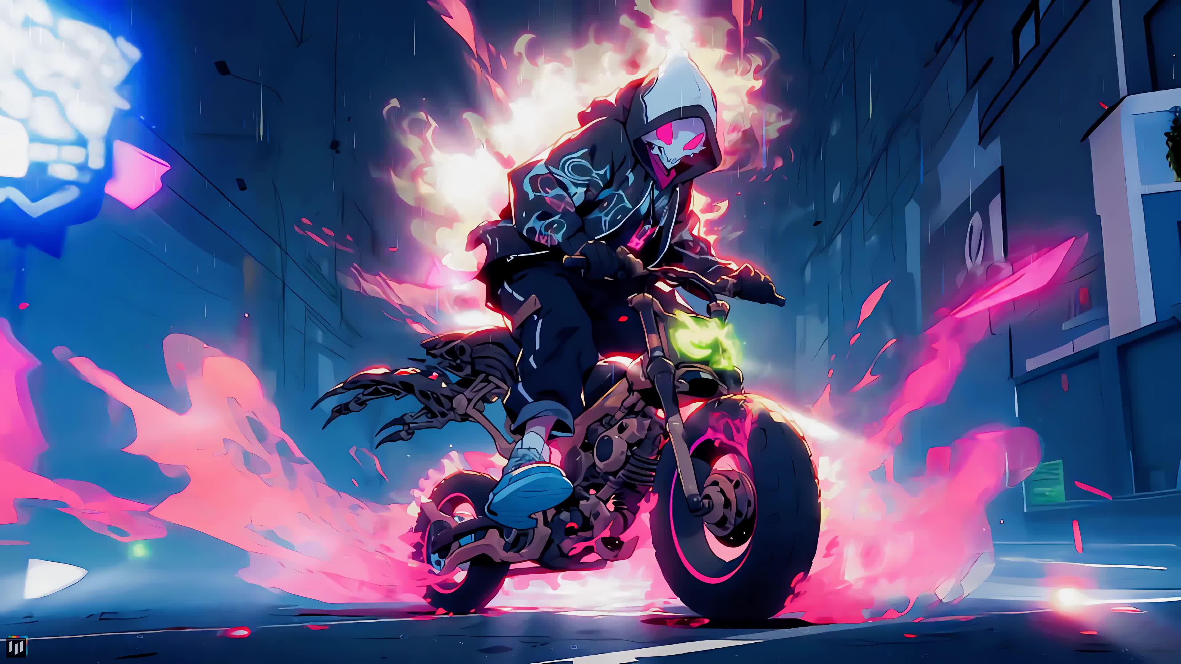 Skeleton Riding Skeleton Riding a Bike Live Wallpaper (Video) by shelloux on DeviantArt