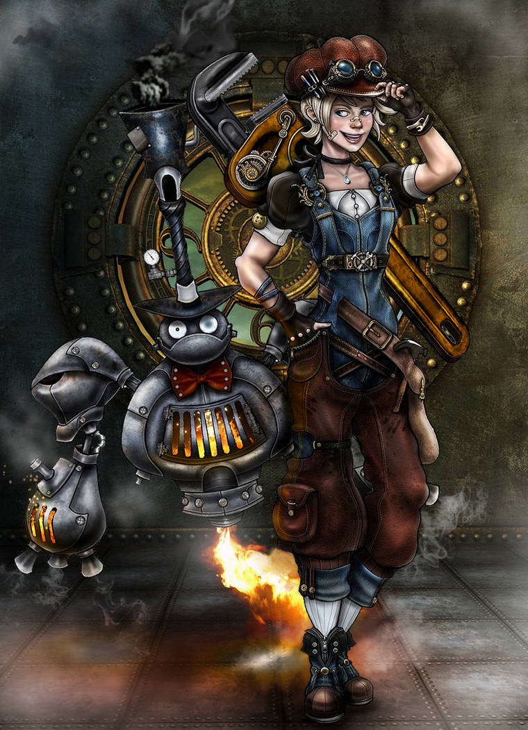 Steampunk Project - Billy and S.P.A.D.E (Digital) by MadAndPerplexed Steampunk Project - Billy and S.P.A.D.E (Digital) by MadAndPerplexed