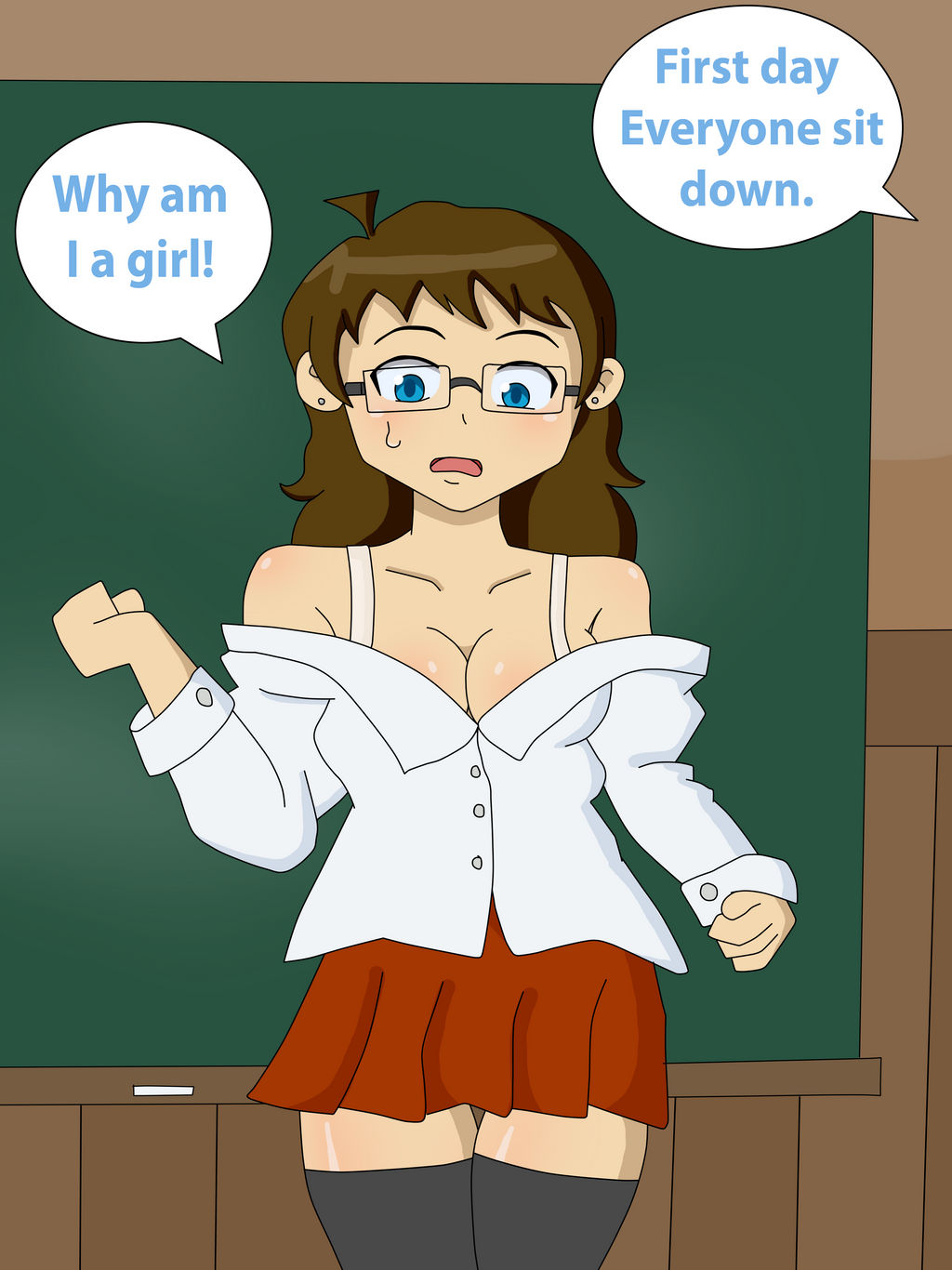 First Day Gender Bender by TheMaskofaFox on DeviantArt