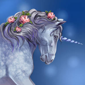 Unicorn with Peonies