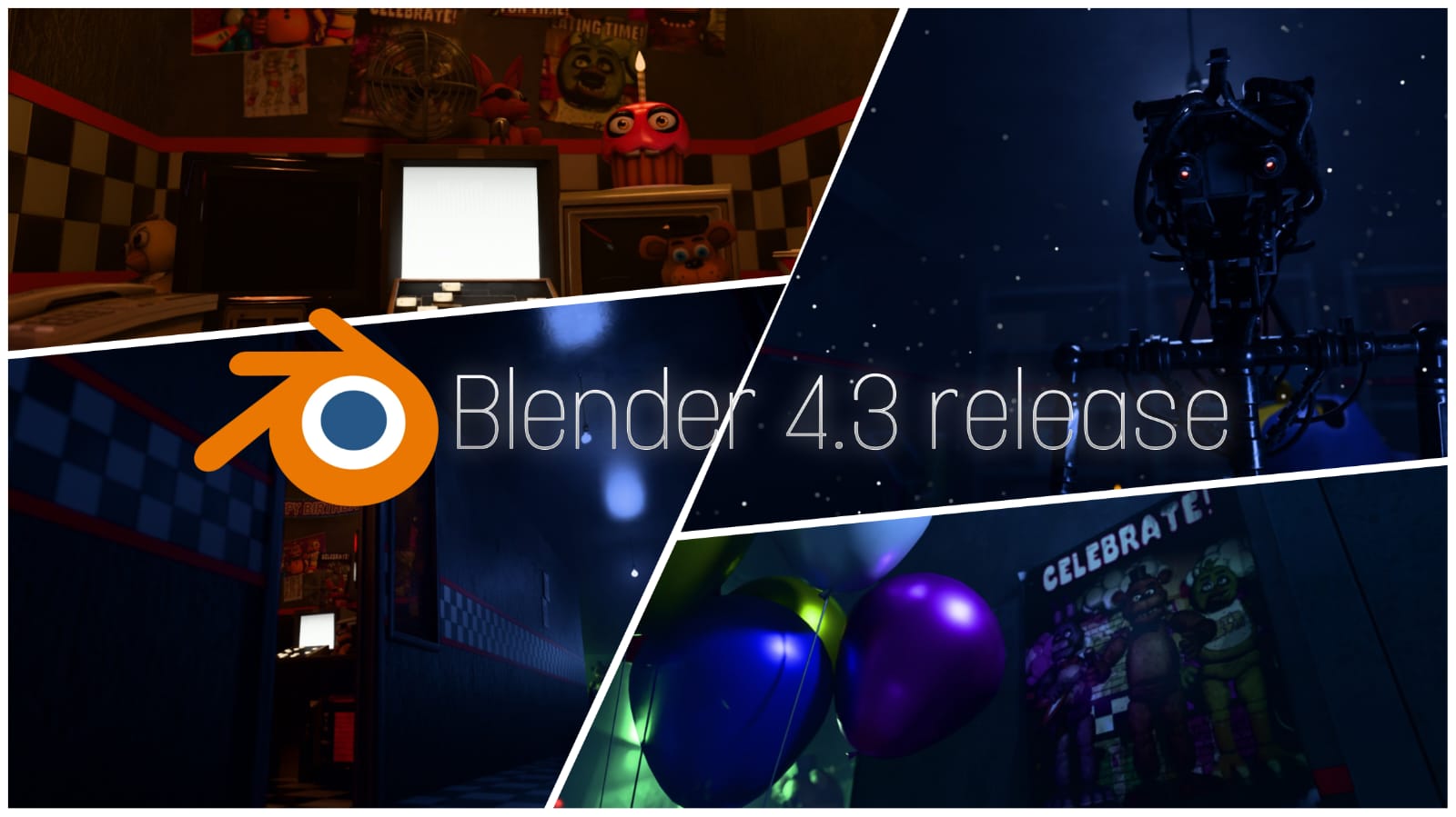 FNAF 1 HW map rework | BLENDER 4.3 Release by HelpiSTUDIO on DeviantArt