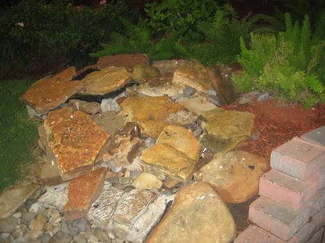 Rock Garden outside Denny's