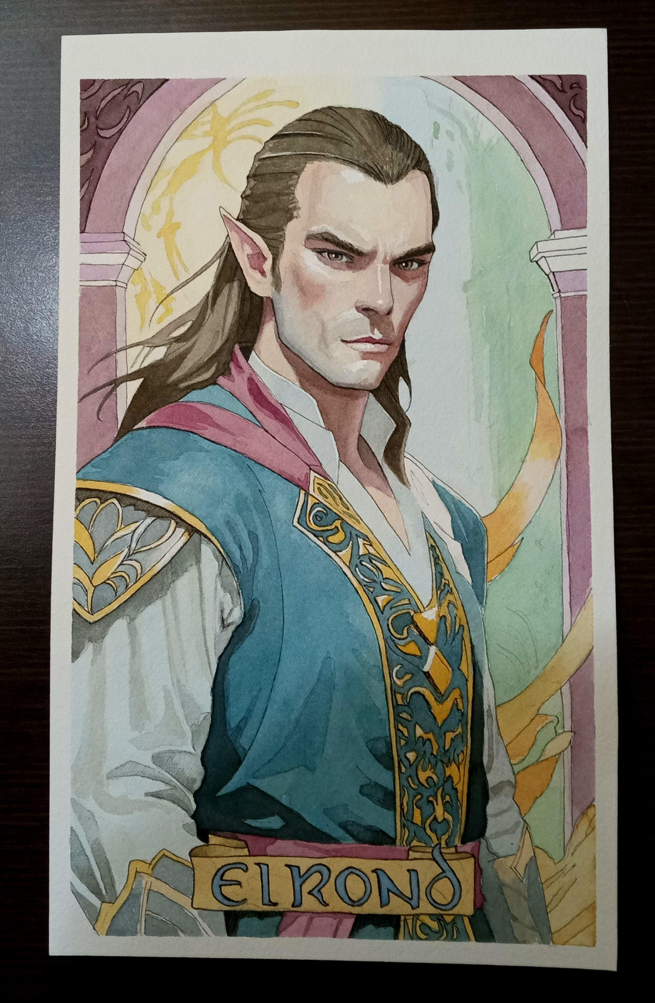 Elron Repaint Lord of the rings Elrond Watercolor by doiron12 on DeviantArt