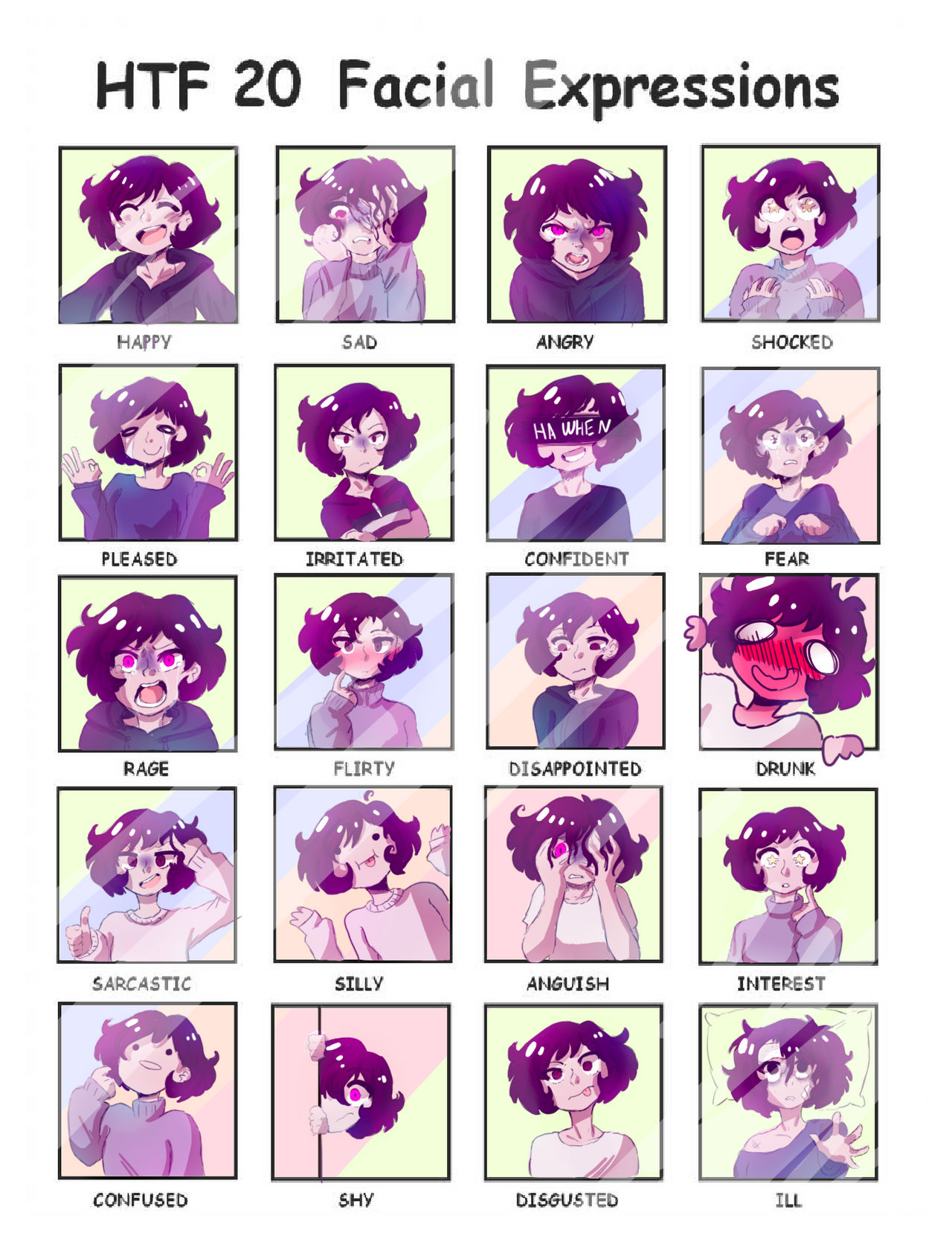 HTF20 Facial Expressions by Hitorijime on DeviantArt