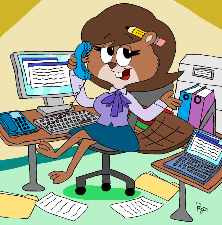 A Secretary At Work by TheMusicalSquirrel on DeviantArt