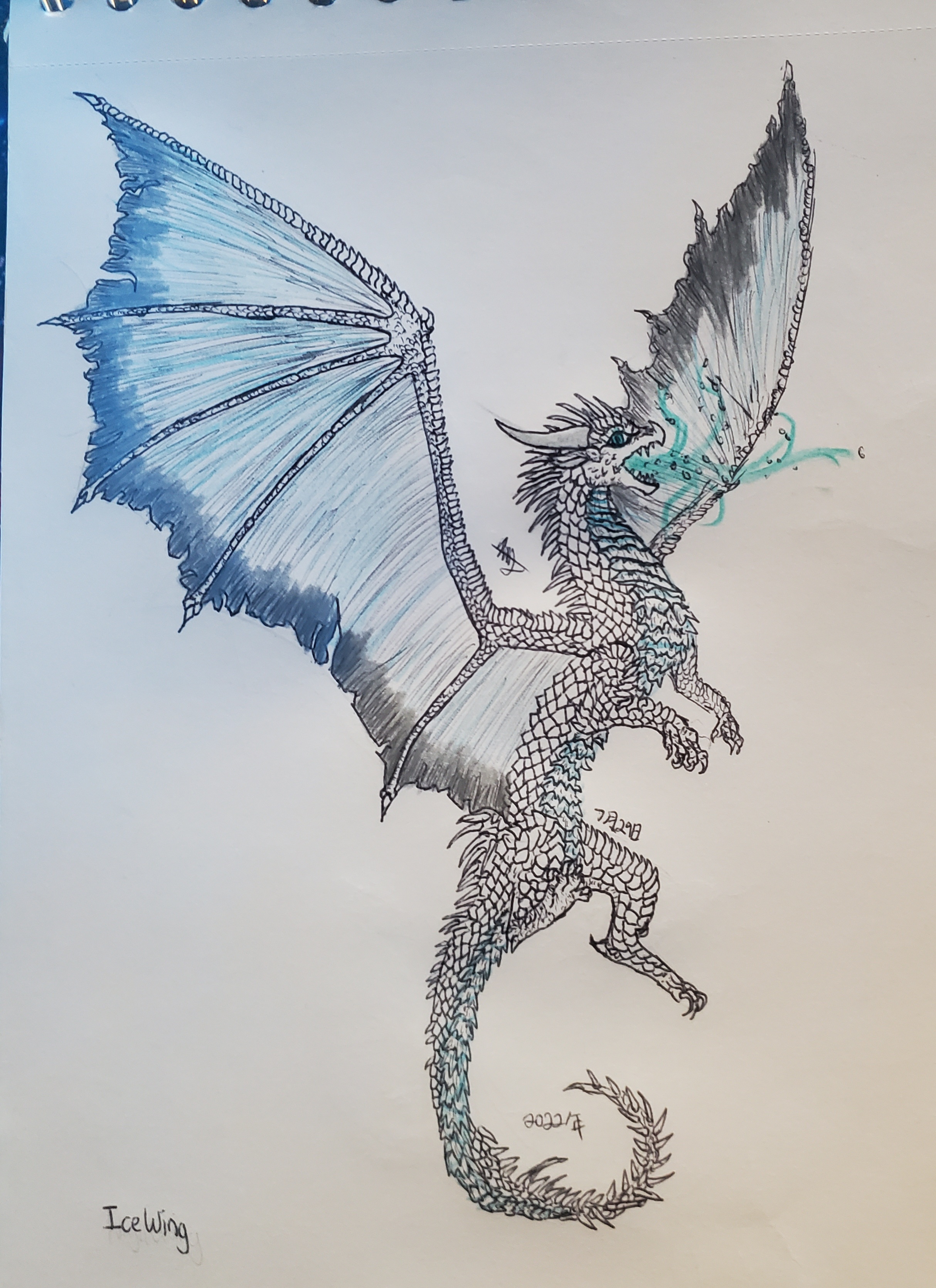 Icewing Colored In Wings Of Fire Icewing