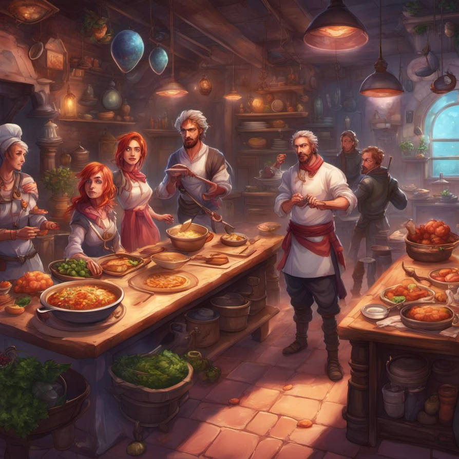 tavern kitchen by CaramelFeather on DeviantArt