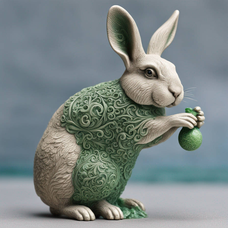 Feathered Rabbit crafted rabbit by CaramelFeather on DeviantArt