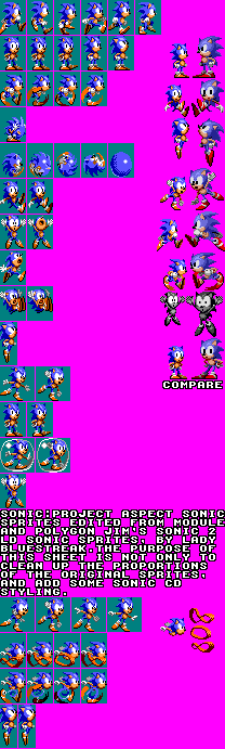 Sonic #2, Sprite mosaics! Just for the heck of it. Sonic's …