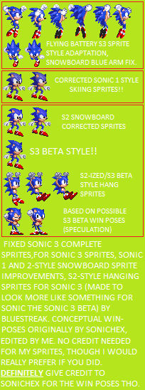Sonic 3 Complete fixed sprites and some extras by Lady-Bluestreak