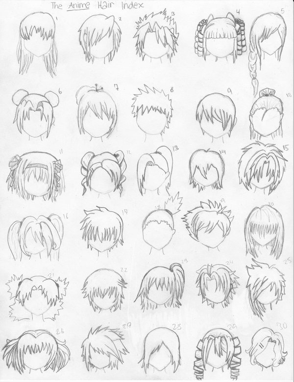 How to draw anime hair (part 1) by TanyaElric on DeviantArt