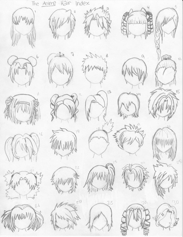 How to draw anime hair (part 1)  How to draw anime hair, Anime hair, How  to draw hair