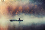 fog and fishermans by NemanjaJ