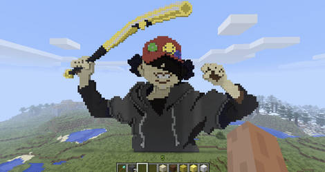 Shonen Bat- Pixel Art on Minecraft