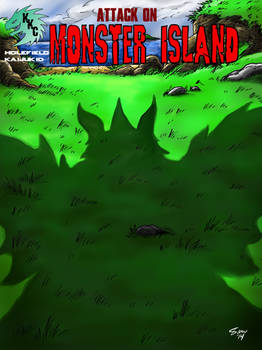Attack On Monster Island Comic Cover, Commission