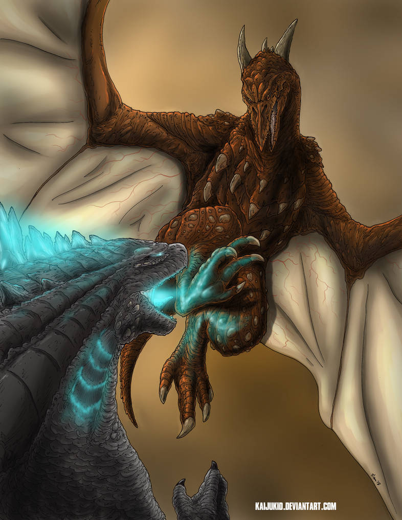 Legendary Rodan Deviantart Legendary Rodan vs The King Of The Monsters by KaijuKid on DeviantArt