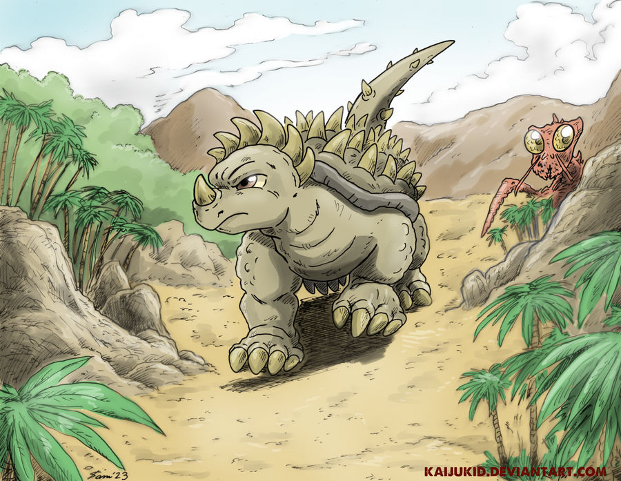 Cartoony Anguirus by KaijuKid on DeviantArt