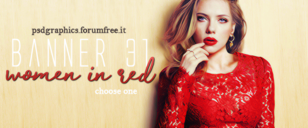 BANNER 31 || WOMEN IN RED || CHOOSE ONE