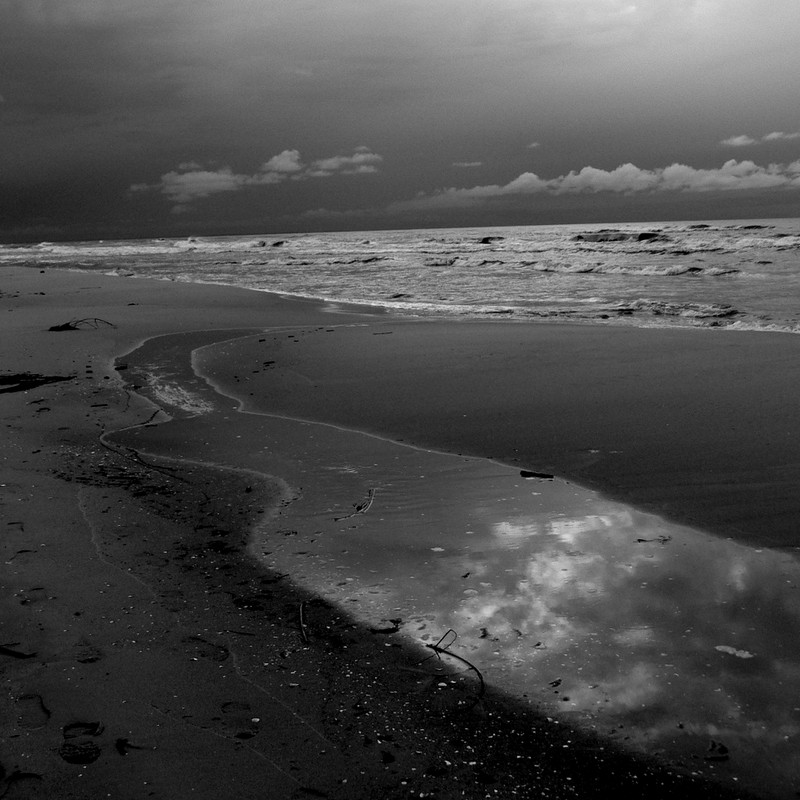 on the beach: mirror