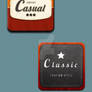 8 Square Vintage Badges II