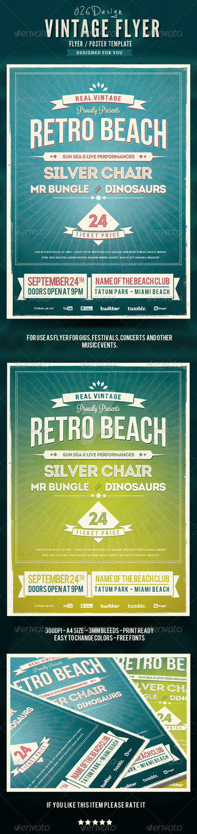 Retro Summer Beach Flyer/Poster