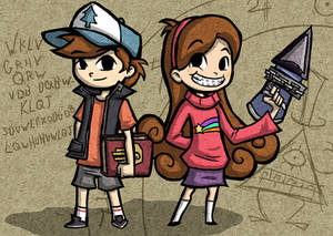 Wind Waker Style Dipper and Mabel