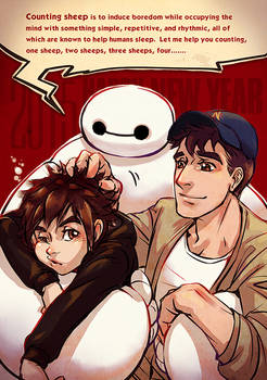 2015 Big Hero 6 new year post card