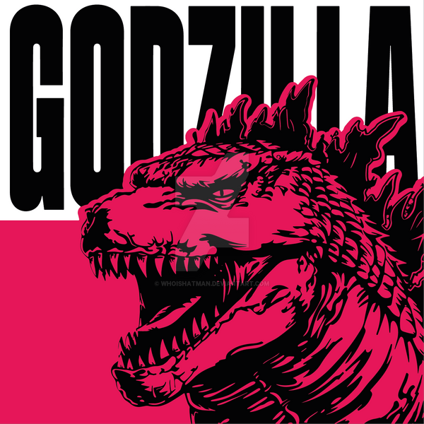 Godzilla Lettering Vector Godzilla Vector Png Godzilla In Line Style Illustration Vector,