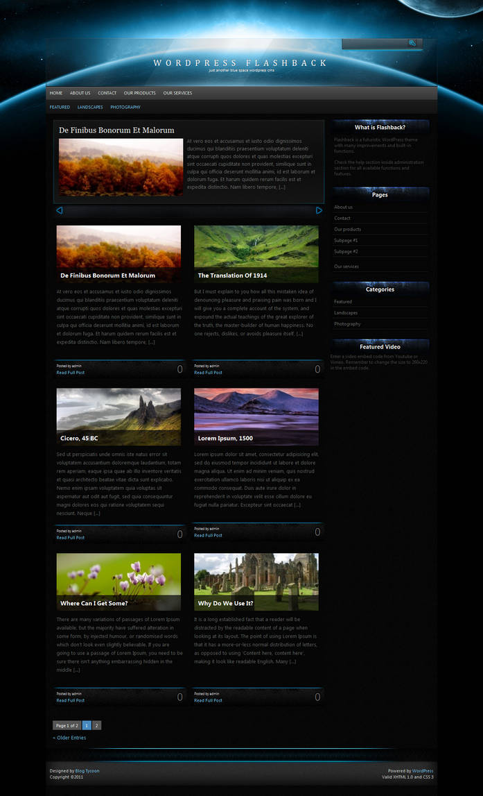 Flashback Theme Frontpage by cgButterfly on DeviantArt