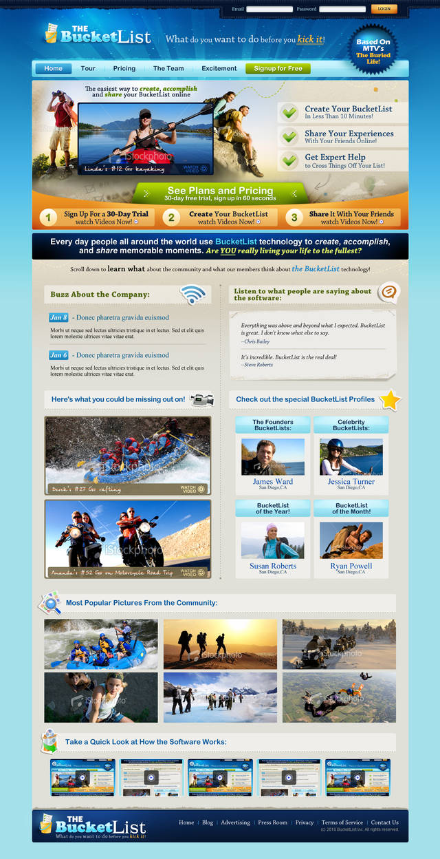 Bucket List Website The Bucket List by DOVeDesigns on DeviantArt