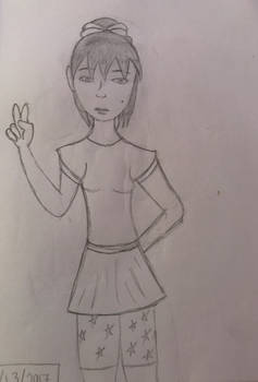 Pencil sketch I did yesterday #1 ~Random girl~