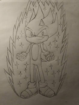 Super Sonic sketch drawing