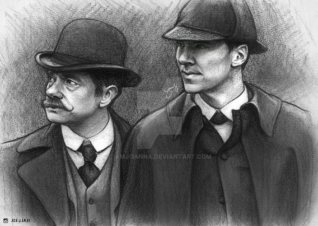 Доктор ватсон и карандашный огрызок. Холмс и доктор Ватсон рисунок.