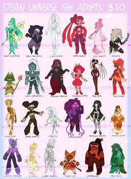 Steven Universe Gem Adopts: $10