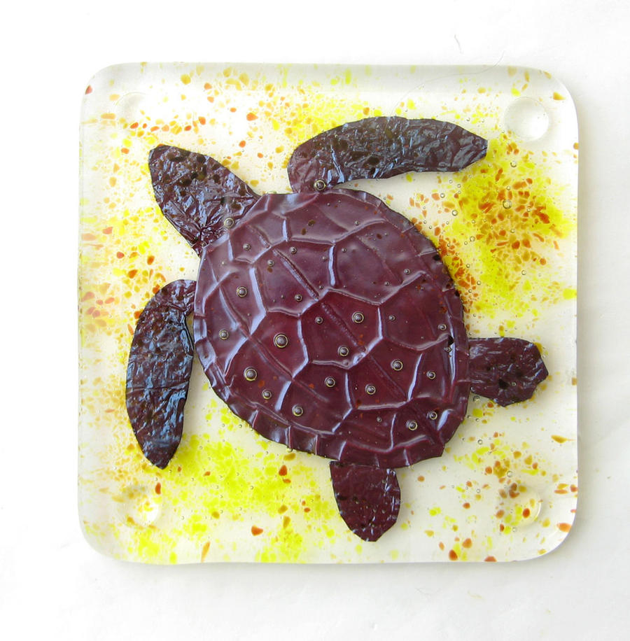 Sea Turtle Art Tile