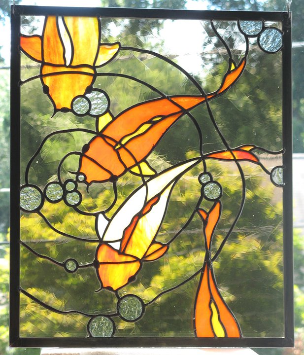 Koi Stained Glass Panel By Trilobiteglassworks On Deviantart Koi Stained Glass Panel By Trilobiteglassworks On Deviantart