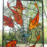 Koi Stained Glass Panel 2
