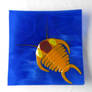 Ceraurus Trilobite Fused Glass Plate